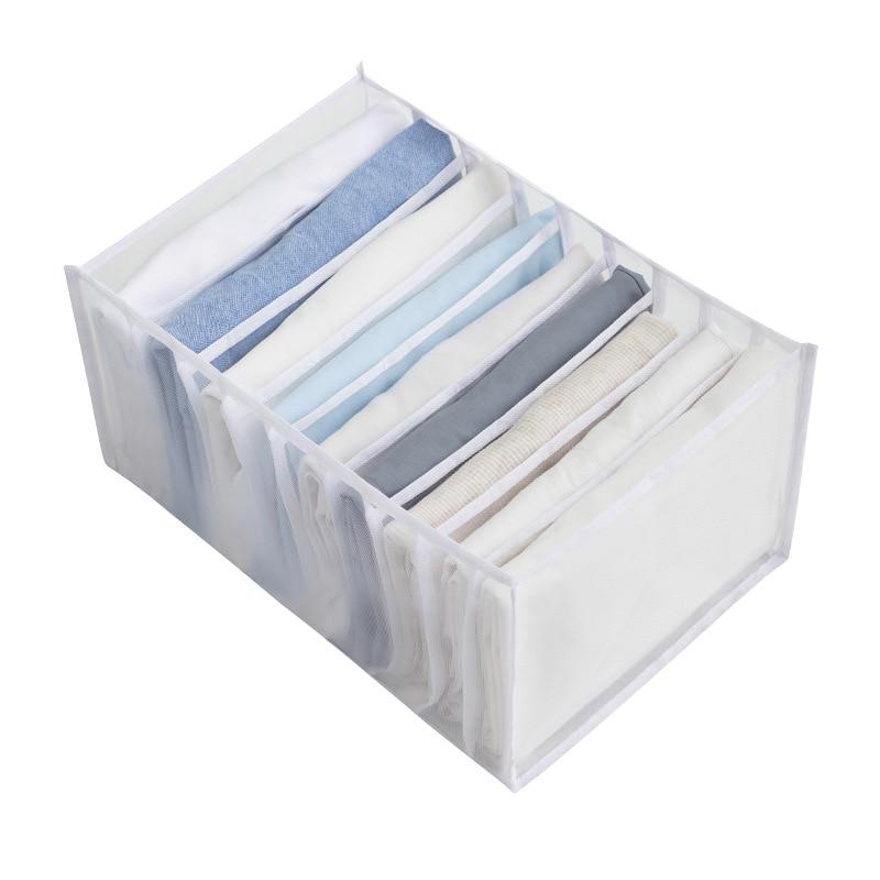 Jeans Underwear Bra Socks Organizer Storage Box  Closet Wardrobe Clothes Compartment Boxes Drawer Jeans Separation Box