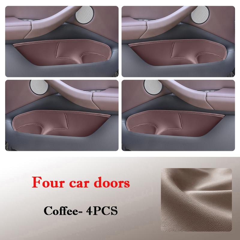 For BMW X3 iX3 2018 - 2026 Car Door Slot Storage Box Leather Protective Pad Cover Glove Box Storage Barrel Interior Accessories