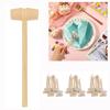 10pcs DIY Wooden Mini Hammer Children's Multifunctional Toy Mini Wooden Hammer Wooden Craft