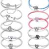 New Charm Bracelet 925 Silver Heart Shape Holy Mother Snake Chain Clasp Bracelet Fit Original Bead DIY Fashion Jewelry
