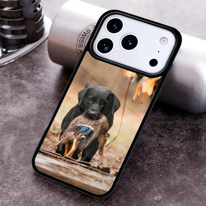 Hunting Dog and Fishing Man Cute Phone Case for iPhone 17 16 15 Pro Max Air 14 13 12 11 Plus Shockproof Cover