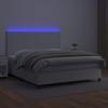 Maison Exclusive - Sommier à lattes de lit avec matelas et LED Blanc 180x200 cm
