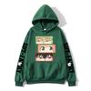 Fun Japanese Cartoon Character Portrait Full Print Hoodie, Men Multi Grid Anime Figure Print Sweatshirt, Daily Wear Long Sleeve Casual Hooded Top
