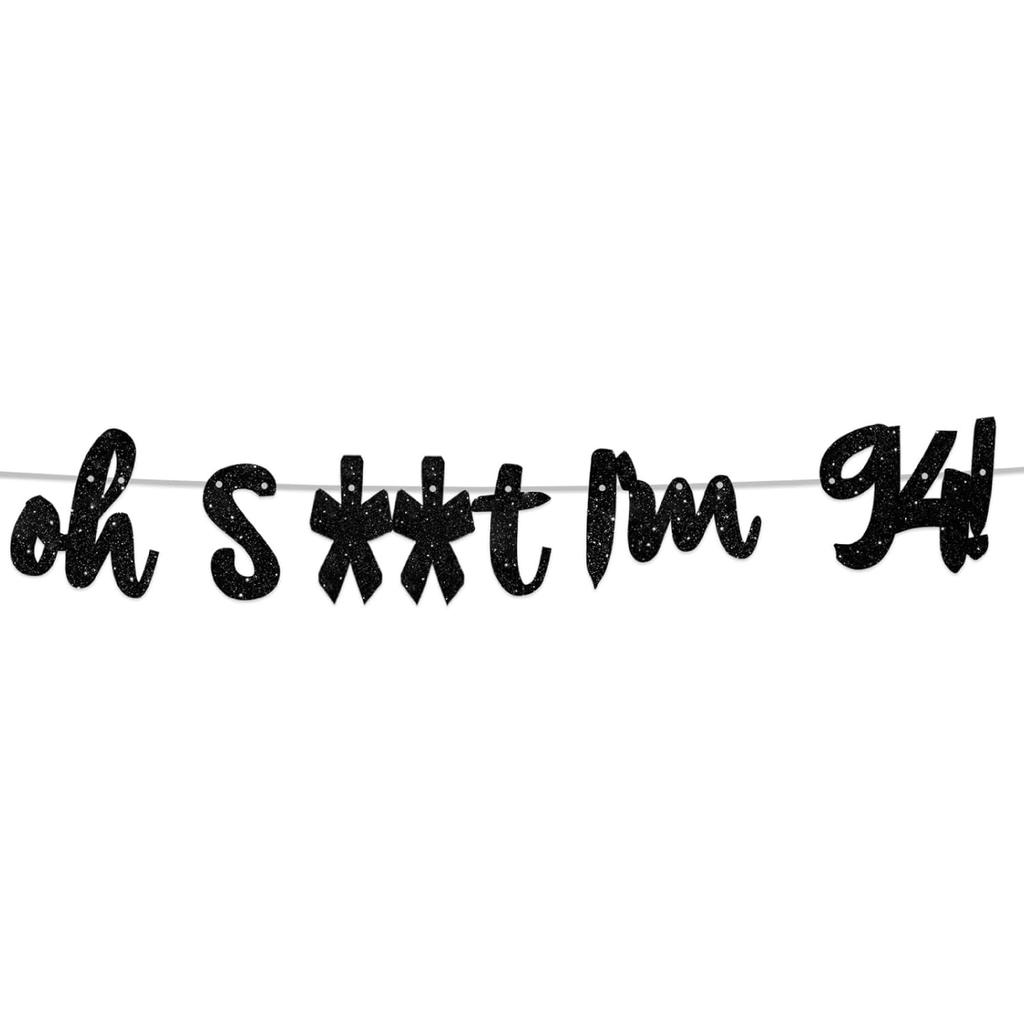 Oh I’m 30! Banner Backdrop Glitter Black Hallo Thirty Cheers to 30 Years Old Theme Decor for Man Woman Happy 30th Birthday Party Photo Studio Prop