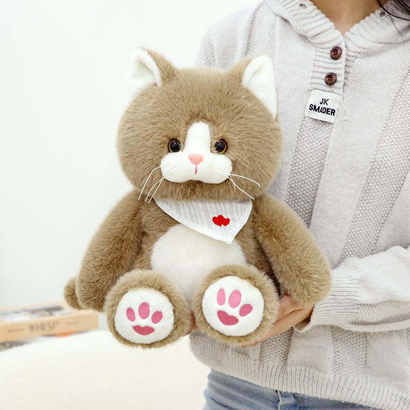 Bib Cat Cute Plush Stuff Toy Doll Room Decoration Kids Birthday Gift Pp Cotton