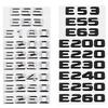 Car Tail Letter Number Emblem Sticker Rear Trunk Badge Decal for Mercedes Benz E Class E53 E55 E63 E200 E220 E230 E240 E250 E260