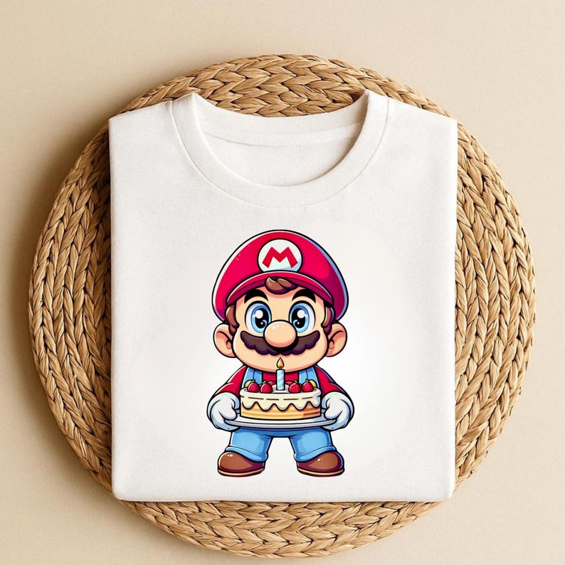 Super Mario Birthday Shirt, Super Mario Family Party Shirt, Happy Birthday Super Mario Shirt, Super Mario Gift, Super Mario Kids Shirt 140
