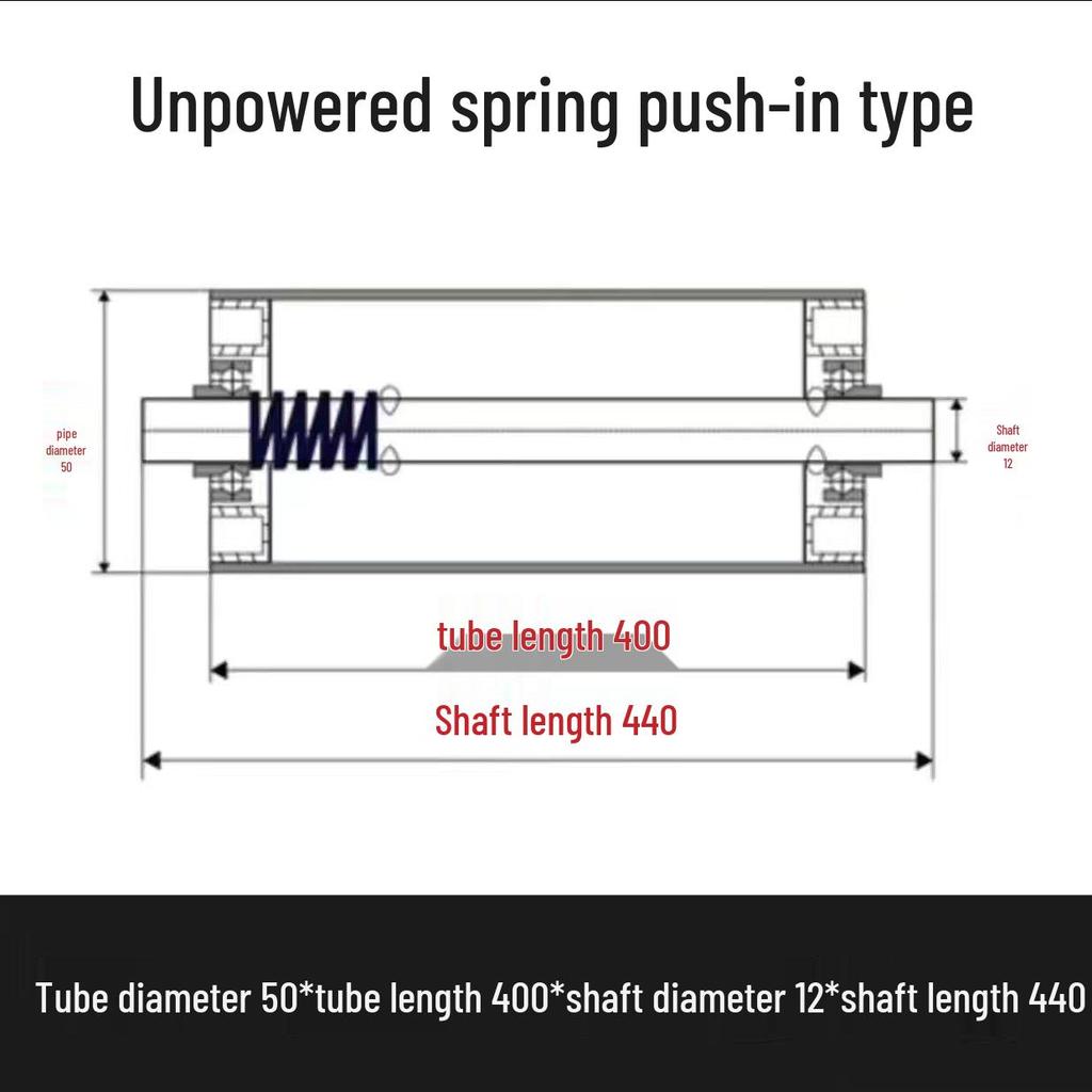 Leichte verzinkte Edelstahlrolle - Nicht angetrieben 25/38/50/60mm Leerlaufrolle für Förderbänder