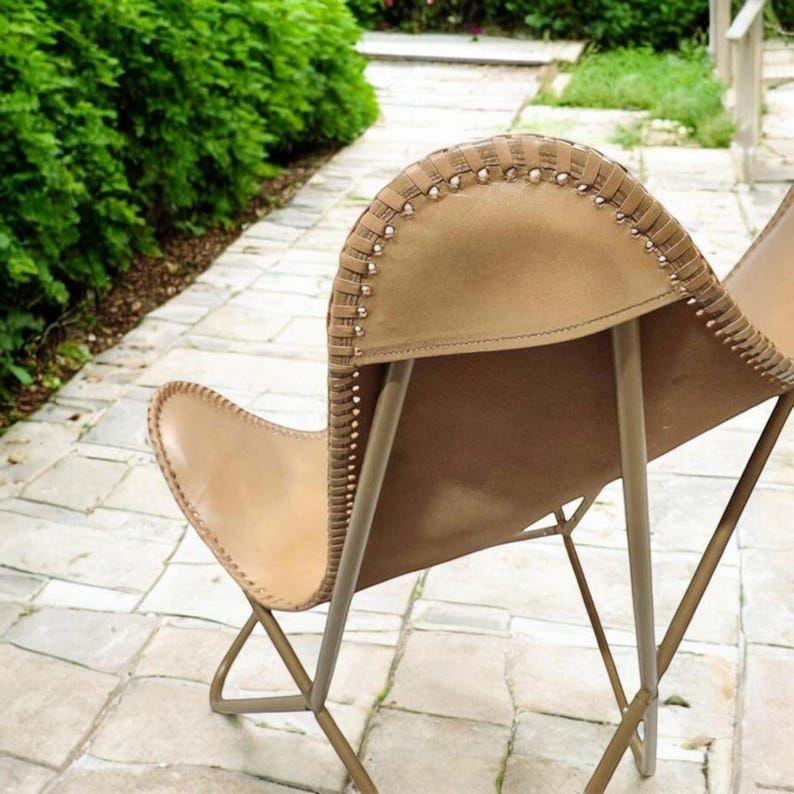 Butterfly Leather Chair – Eco-Friendly Handmade Leather, Perfect for Living Room or Home Office Decor"