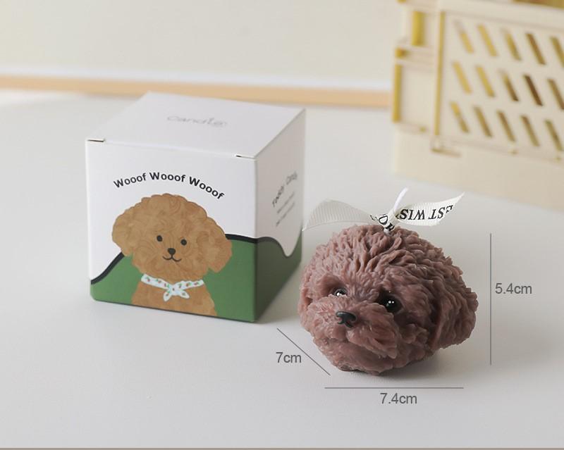 

Ароматические свечи в виде головы плюшевой собаки 3D, милые ароматерапевтические свечи в виде щенков для домашнего декора, натуральные свечи из соевого воска, праздничные подарки