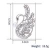 White Swan Brooch: Elegant Rhinestone Animal Pin for Women, High-Design Anti-Exposure Accessory