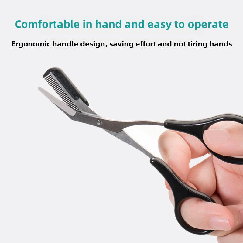 Eyebrow Trimmer Makeup Tools Stainless Steel Eyebrow Scissors With Comb Hair Removal Eyebrows Shaping Makeup Tools