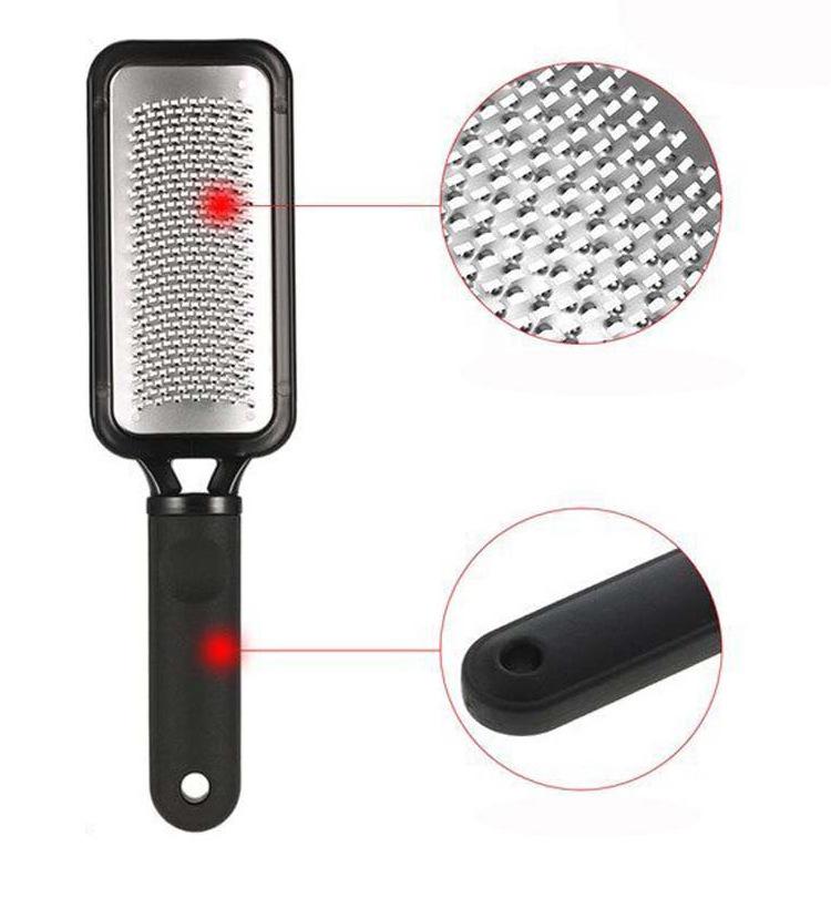 Pedikúrní pilník na nohy Odstraňovač ztvrdlé kůže Nerezový škrabák na nohy Přenosná rašple Kolosální struhadlo na nohy Drhnoutko Pro mokré suché nohy