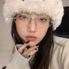 Oval Borderless Frame Glasses Women Anti-Blue Light Retro Metal Frame Eyeglasses Fashion Comfortable Eye Protection Glasses