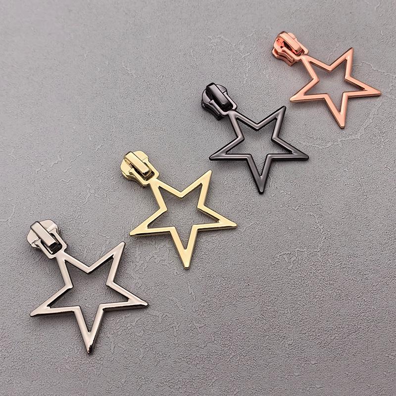 European-American No. 3 & No. 5 Metal Resin Zipper Puller with Lock for Jackets