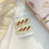 2PC Embroidery Cherry Strawberry Hollow Knitting Hairpins Vintage Lace Side Clips for Girls Women Cute Kids Fruit Hair Clips