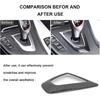 RYANSTAR RACING Carbon Fiber Gear Shift Knob Panel Frame Cover Sticker Interior Trim Compatible with BMW F20 F21 F22 F23 F30 F34 F35 F32 F33 F36 1 2