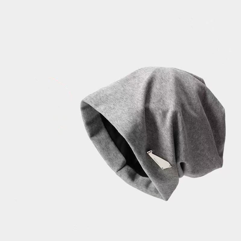 Korean Style Oversized Beanie with Slimming Effect - Versatile Autumn/Winter Ear Protection Hat for Women