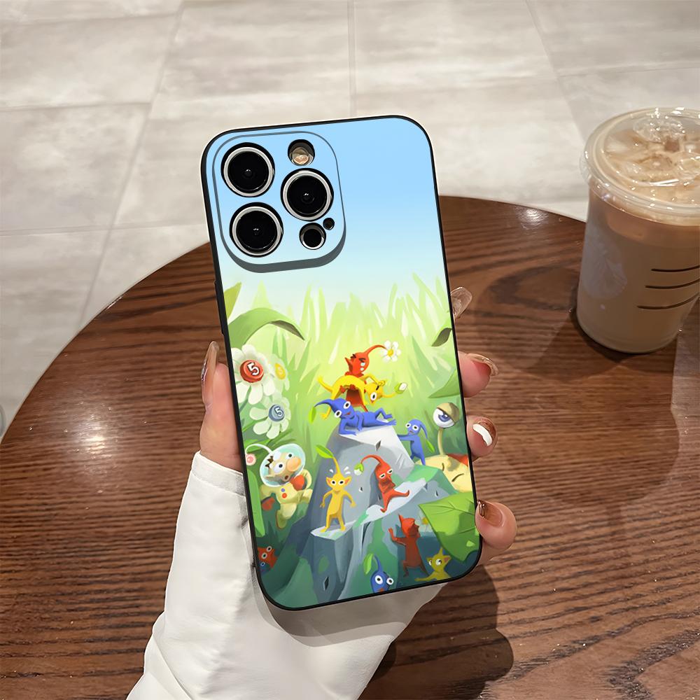Cartoon PIKMIN 4 Phone Case For 15 Pro Max Iphone 14 16 Pro Max 12 15 Plus 13 Pro 11 Xr X Xs Silicone Back Cover