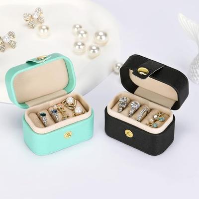 Portable Jewelry Storage Organizer Case, Small Travel Jewelry Box For Ring Stud Earring, Mini Jewelry Ring Holder for Multiple Rings
