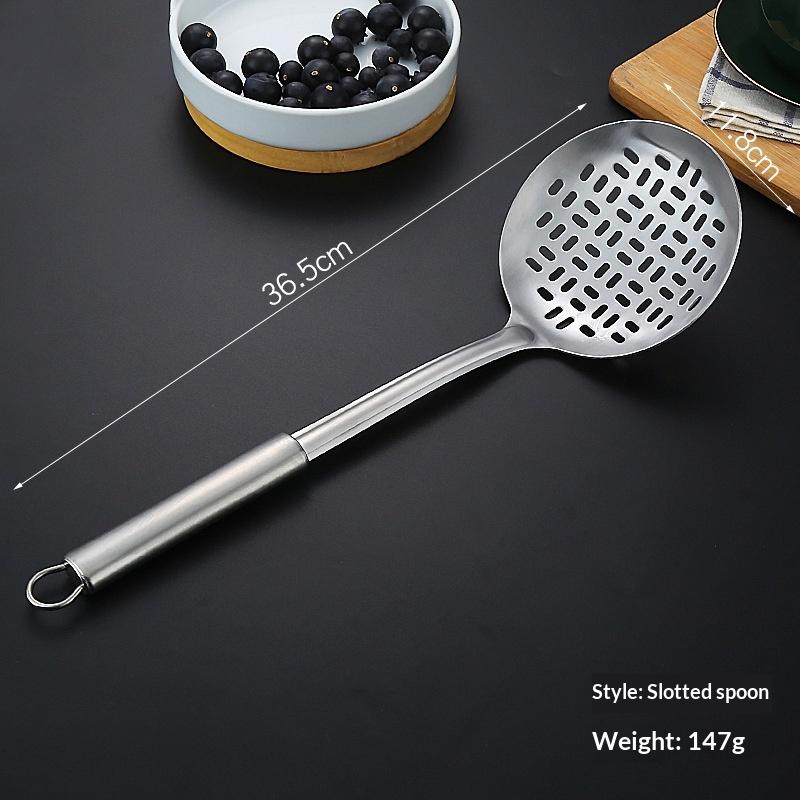 Durable Stainless Steel Frying Spatula Ladle Slotted Spoon Spatula Long Handle Kitchen Gadgets Kitchen Cooking Utensil
