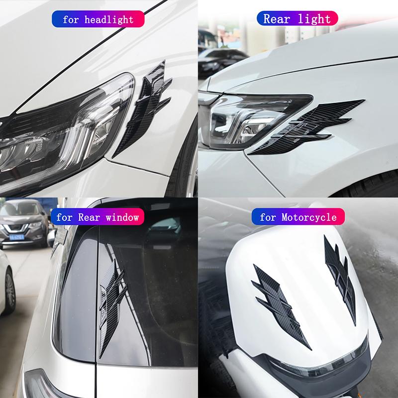 1 Pair Car Headlight Eyebrow Eyelids Stickers Trim Cover Pair Headlamp Eyebrow Eye Lid Decoration Sticker Car Body Stickers