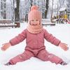 Europäisches & Amerikanisches Kinder Herbst/Winter Plus Samt Bommelmützen, Schal & Handschuhe Set