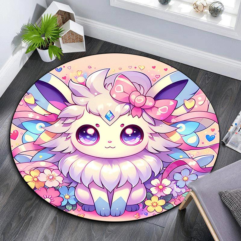 

1pc Soft, Absorbent & Non Slip Cute little bunny Round Rug Soft Circle Rug for Living Room & Bedroom Decor, Chair Mats, and Unforgettable Ho 80cm by 80cm