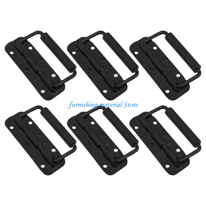 Y5GD Pack of 6 Space Saving Foldable Door Handles Strong Iron Construction Easy installs