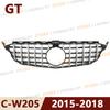 for Mercedes Benz 2015-2018 2019-2021 W205 C-Class C180 C200 C250 C300 C400 GT Front Bumper Grille Hood Grill With Camera Hole