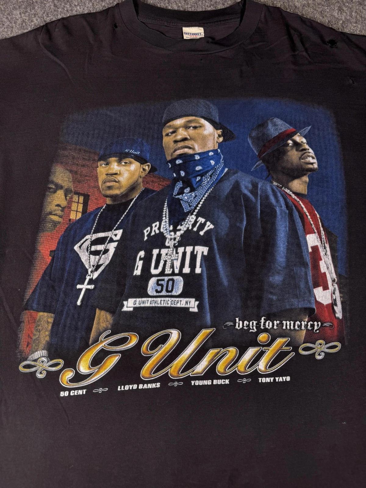 

Винтажная футболка G Unit Мужская 2XL Черная Beg For Mercy Рэп-футболка Хип-хоп 2000-е M