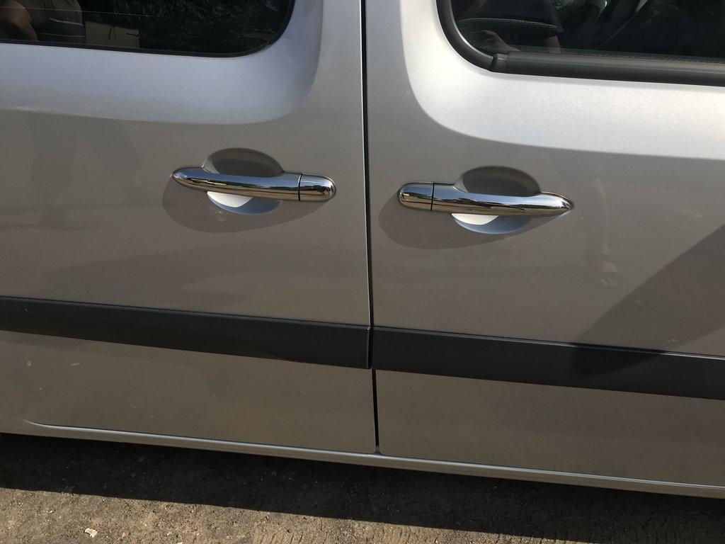 Handle Pads (stainless Steel) 4 Pcs, Carmos - Turkish Steel for Renault Kangoo 2008-2020