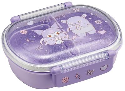 Skater Lunch Single 360ml with Inner Container Dish Dome Shape for Soft Antibacterial Made In Sanrio Kuromi Big for Girls Kids' Box, Tier, Capacity,