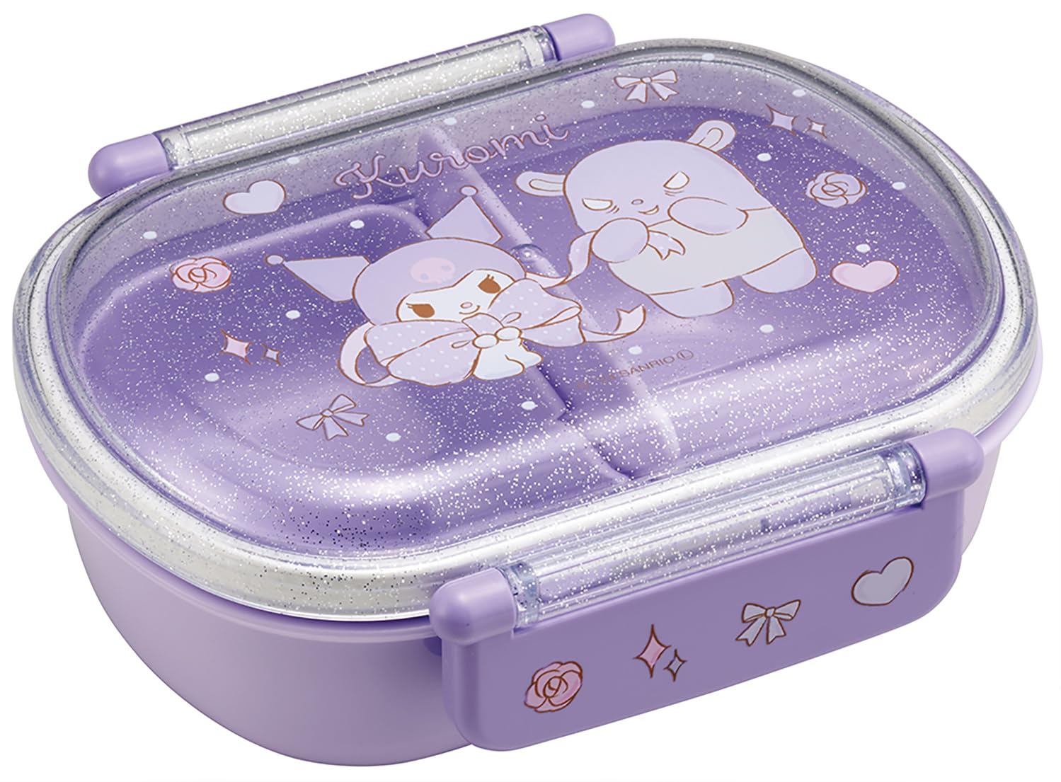 

Skater Lunch Single 360ml with Inner Container Dish Dome Shape for Soft Antibacterial Made in Sanrio Kuromi Big for Girls Kids Box, Tier, Capacity,