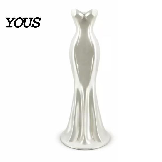 Smooth Line Vase Elegant Dress Shaped Vase, 3D Printed Minimalist Flower Holder, Modern Decorative Romantic Home Decor Bud for Living Room, Entrance,