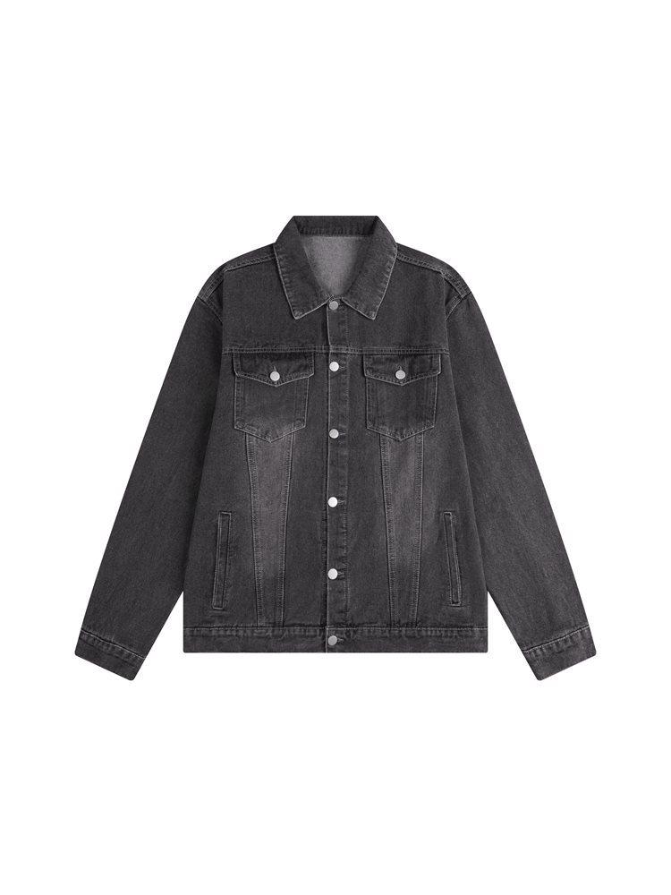 

Versatile Slim Fit Denim Jacket - Special P60 High Click Couple Style, Heavyweight Washed for All Seasons (SSG8820) XL