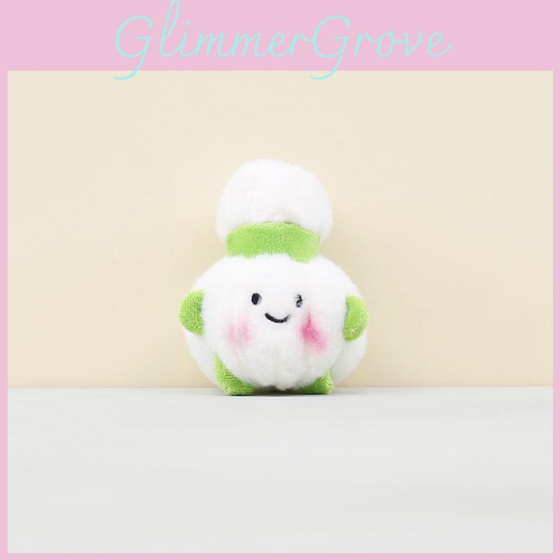 Niedlicher Knoblauch Plüsch Schlüsselanhänger Plüschtier mit PP-Baumwollfüllung zur Dekoration Tasche