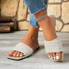 Fashion Denim Blue Summer Slippers Women Flat Luxury Outdoor Beach Flip Flops Female Sandals Trend Design Slides Shoes for Woman 2025