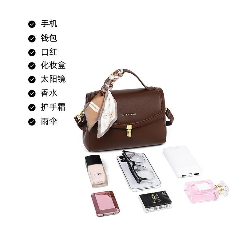 Bag New Leather Women's Bag Crossbody Bag High-end Portable Small Square Bag Fashion Versatile Shoulder Bag