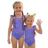 Bañador de una pieza para niña Estampado de lentejuelas Ropa de baño para niños Ajuste cómodo Diseño sin mangas Estilo casual Adecuado para Verano Playa Piscina