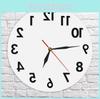 Horloge murale anti-acrylique inversée avec affichage LED pour la décoration du salon
