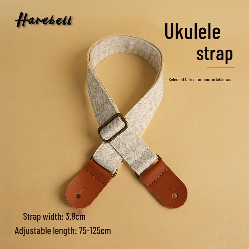 

In Stock Mori-Style Non-Slip Leaf Guitar Strap, Thickened Green Mist (PO-077) Green Mist Shadow Leaf