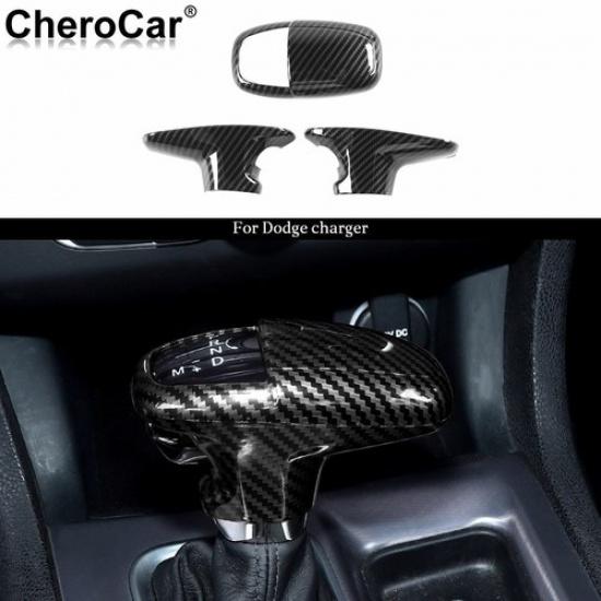 Carbon Fiber Dash Panel Cover Trim Kit for Dodge Charger 2015+ Inner Accessories