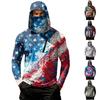 Camiseta Casual con Capucha de Manga Larga para Hombre con Protección Solar