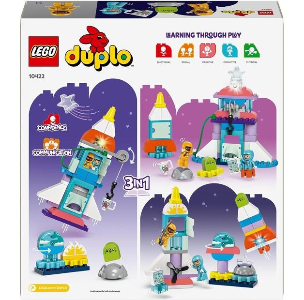 LEGO DUPLO Stadt 10422 Weltraum-Shuttle-Abenteuer 3-in-1