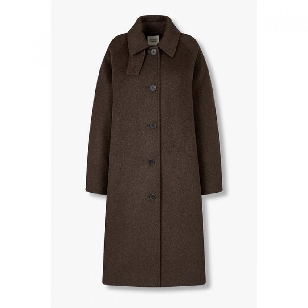 Studio Tomboy Toggle Hood Wool Blend Long Coat  9175411984 melange grey (83)/OS