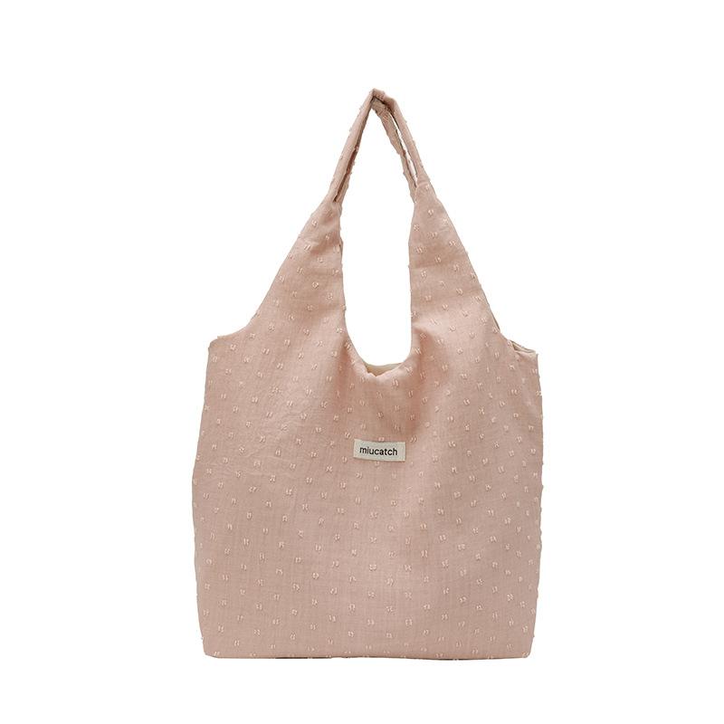Pleated Lazy Wind Shoulder Bag Women's New Trendy Light Niche Bag Girls' Literary Versatile Tote Bag