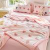 Cute Cartoon Printed Thin Blanket Summer Cooling Air Condition Quilt Single Double Bed Household Lightweight Comforter Bedspread