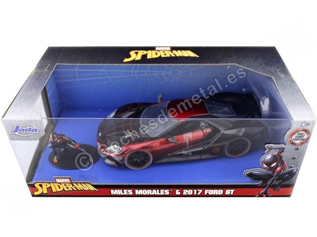Jada 124 Marvel Spider-Man Miles Morales & 2017 Ford GT Mașină Die-cast cu Figurină