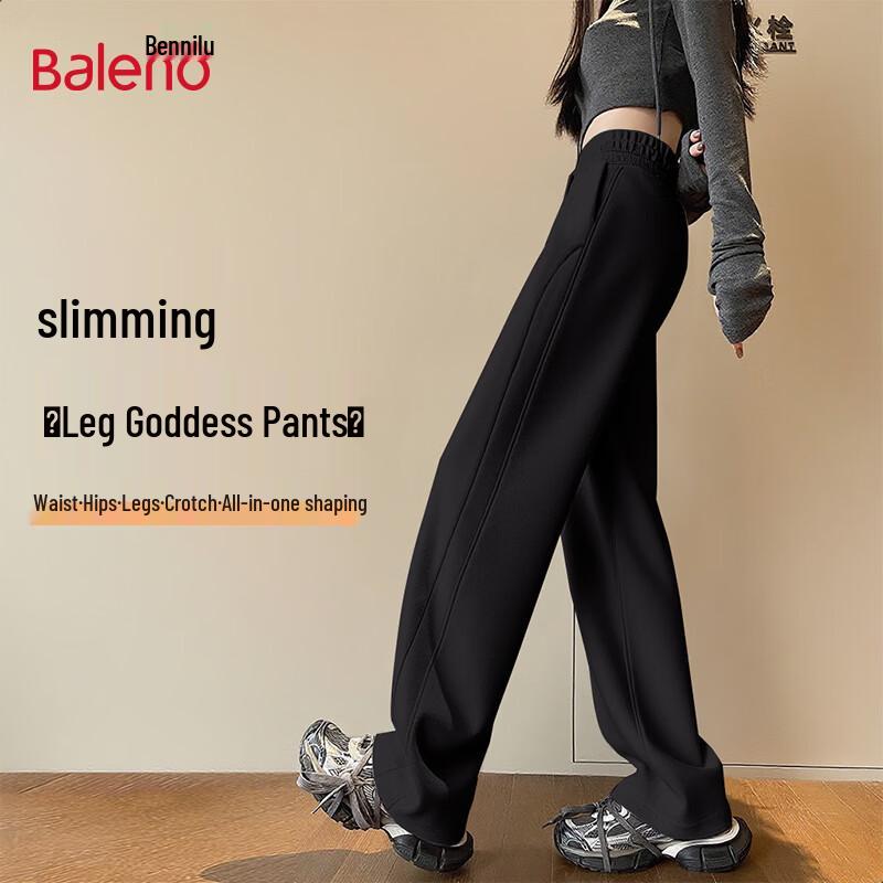 Baleno Women s High-Waist Straight-Leg Casual Pants L